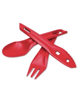 Wildo Ocy Chow Outdoor Cutlery Kit Spoon/Knife/Fork Raspberry