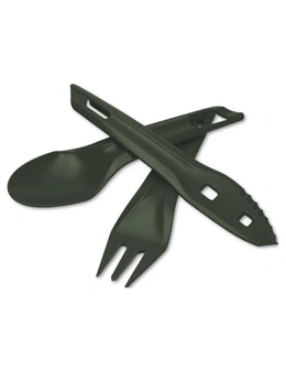 Wildo Ocy Chow Outdoor Cutlery Kit Spoon/Knife/Fork Olive