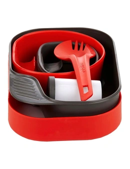 7pc Wildo Camp-A-Box Complete Camping Set Utensils/Bowl/Plate/Cup Red