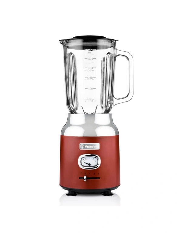 Westinghouse Retro Series 600W Electric Table Blender/Mixer/Smoothie Maker Red, hi-res image number null