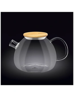 Wilmax England 1200ml Stovetop-Safe Thermo Glass Tea Pot w/ Lid Glassware Clear