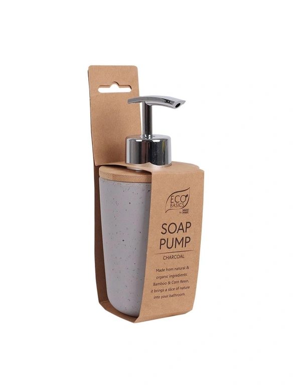 Eco Basics Soap Pump Bathroom/Sink Shampoo/Lotion/Liquid Dispenser Charcoal, hi-res image number null