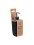 Eco Basics Bathroom Bamboo Toothbrush Caddy/Holder & Soap Pump Bottle Set Black, hi-res