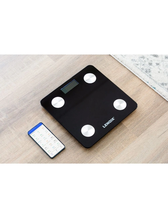Lenoxx WS130 Smart Home Digital Body Weight/BMI/Fat Bathroom Scale 180kg, hi-res image number null