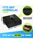 Rhino Basemate Slot Opening Umbrella Weighted Sandbag Support Base 18" Black, hi-res