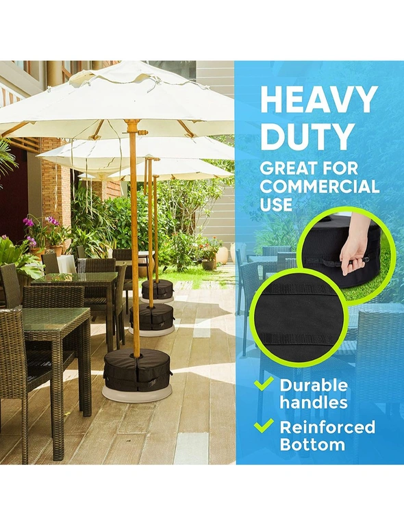 Rhino Basemate Round Outdoor/Patio Offset Cantilever Umbrella Base 18" Black, hi-res image number null