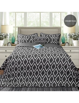 Ramesses Alena 4 Pieces Reversible Ultrasonic And Embossed Micro Flannel Comforter Set