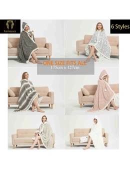 Ramesses Faux Fur Hooded Blanket