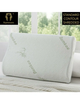 Ramesses Cooling Bamboo Memory Foam Contour Pillow Single Pack