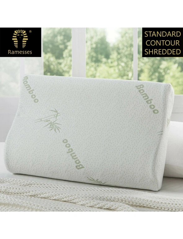 Ramesses Cooling Bamboo Memory Foam Standard Pillow Twin Pack, hi-res image number null