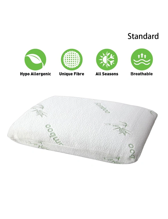 Ramesses Cooling Bamboo Memory Foam Standard Pillow Twin Pack, hi-res image number null