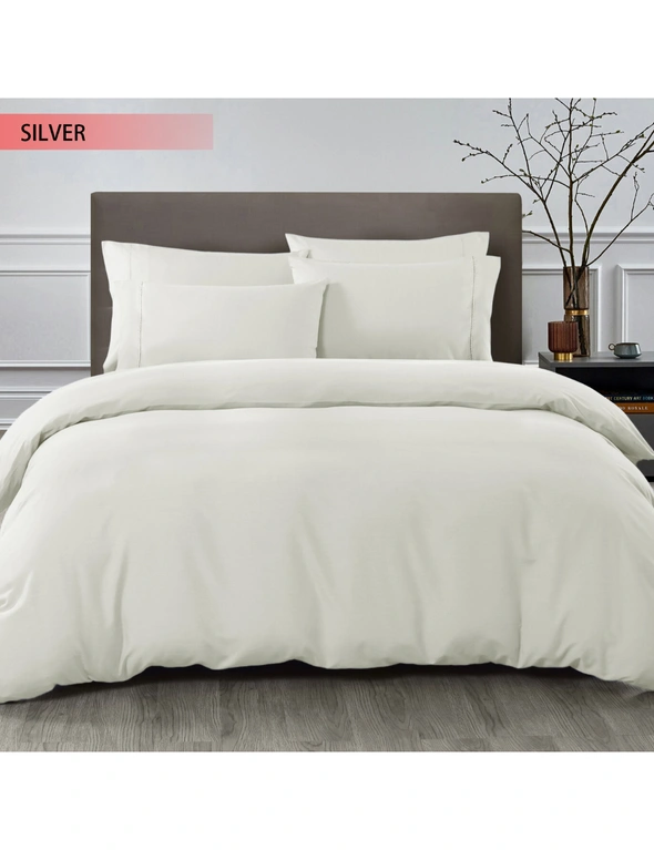 Ramesses Elite Spring Fresh Egyptian Cotton Sateen Quilt Cover Set 1500TC Single, hi-res image number null