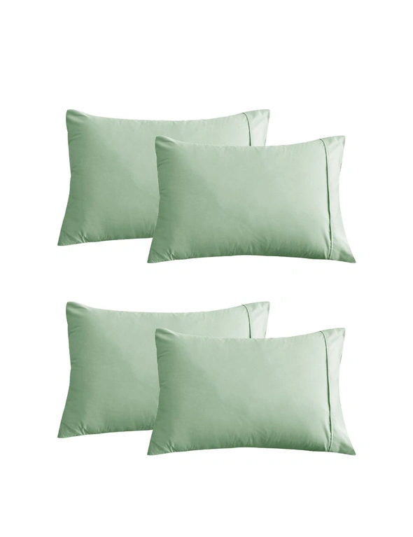 Kingdom 4pcs Classic Percale Easy Care Standard Pillowcases, hi-res image number null