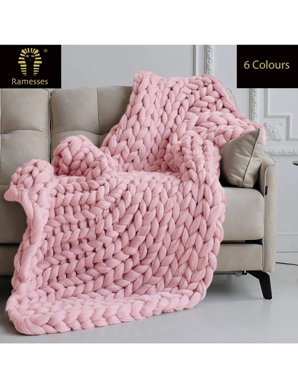 Ramesses Chunky Knit Blanket, hi-res image number null