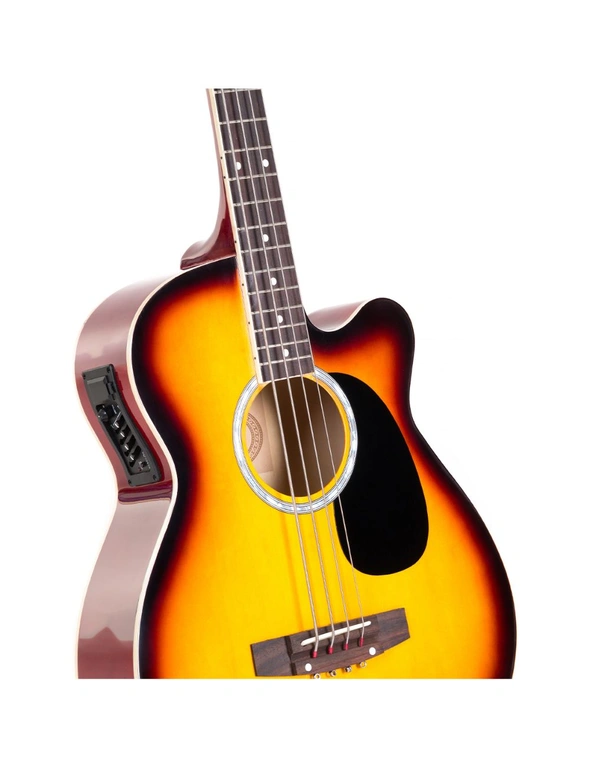 Karrera 43in Acoustic Bass Guitar Sunburst, hi-res image number null