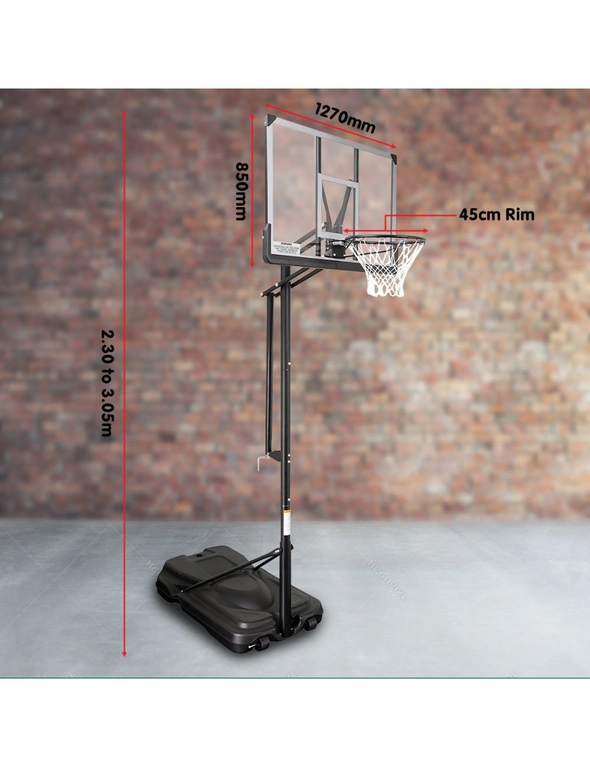 Kahuna Height-Adjustable Basketball Portable Hoop for Kids and Adults, hi-res image number null