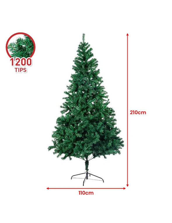 Christabelle Green Artificial Christmas Tree 2.1m - 1200 Tips, hi-res image number null