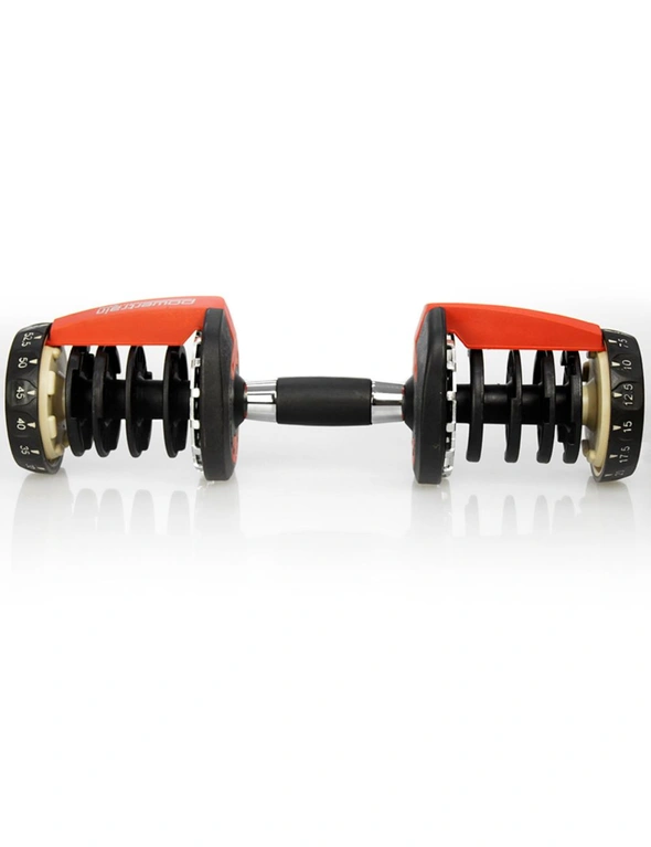 2x 24kg Powertrain Adjustable Dumbbells with Stand, hi-res image number null