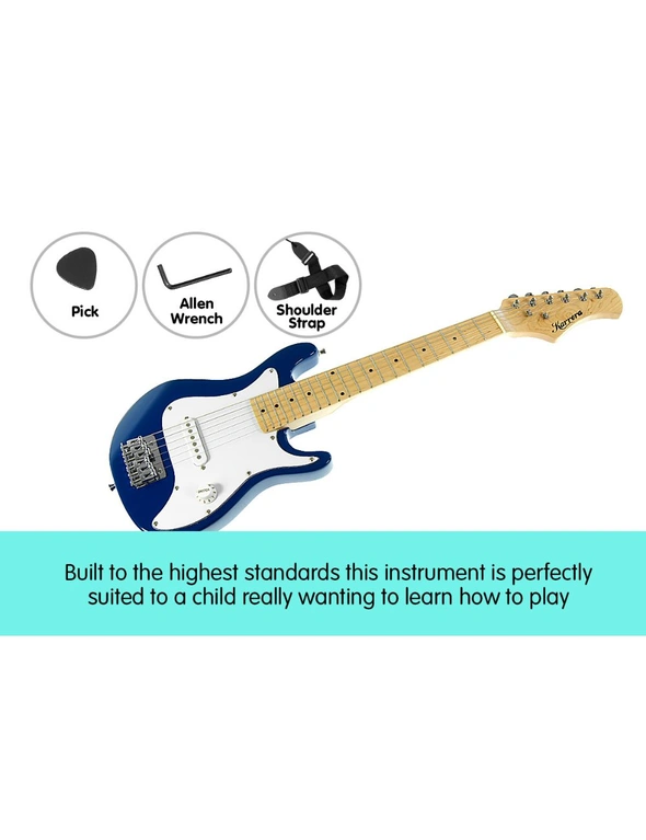 Karrera Electric Childrens Kids Guitar - Blue, hi-res image number null