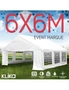 Wallaroo 6x6m Outdoor Event Marquee Gazebo Party Wedding Tent - White, hi-res