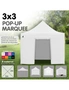 Gazebo Tent Marquee 3x3 PopUp Outdoor Wallaroo White, hi-res