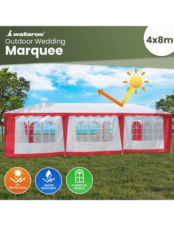 4x8 Outdoor Event Wedding Marquee Tent Red, hi-res image number null