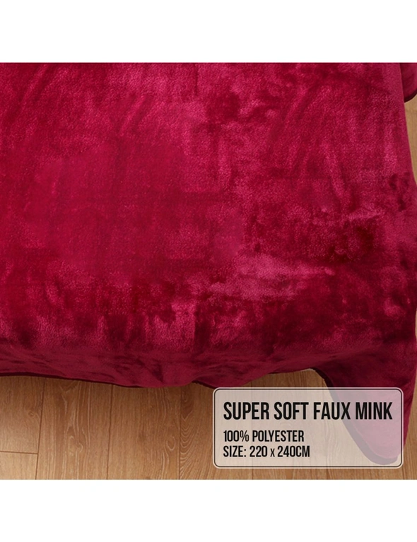 Laura Hill Faux Mink Blanket 800GSM Heavy Double-Sided, hi-res image number null