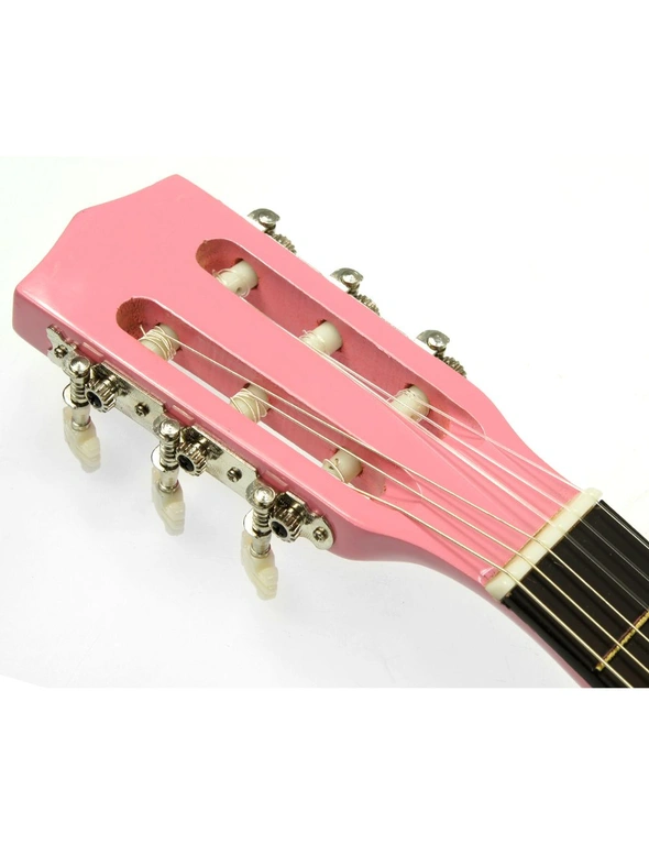 Childrens Guitar Karrera 34in Acoustic Wooden - Pink, hi-res image number null