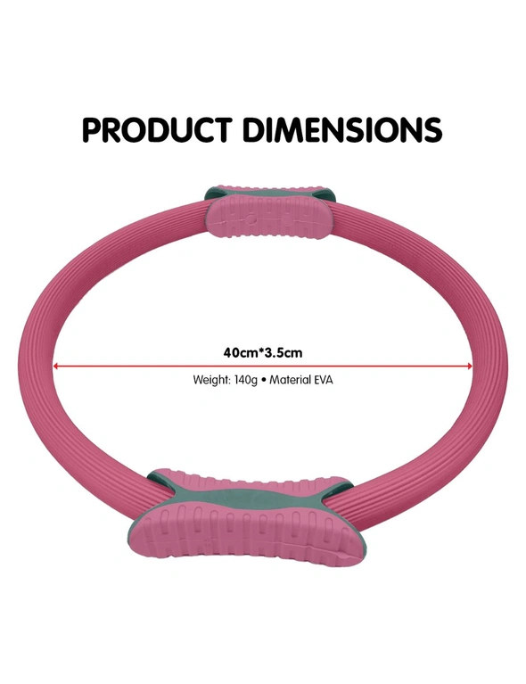 Powertrain Pilates Ring Band Yoga Home Workout Exercise Band Pink, hi-res image number null