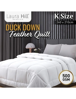 Laura Hill 500GSM Duck Down Feather Quilt Comforter Doona