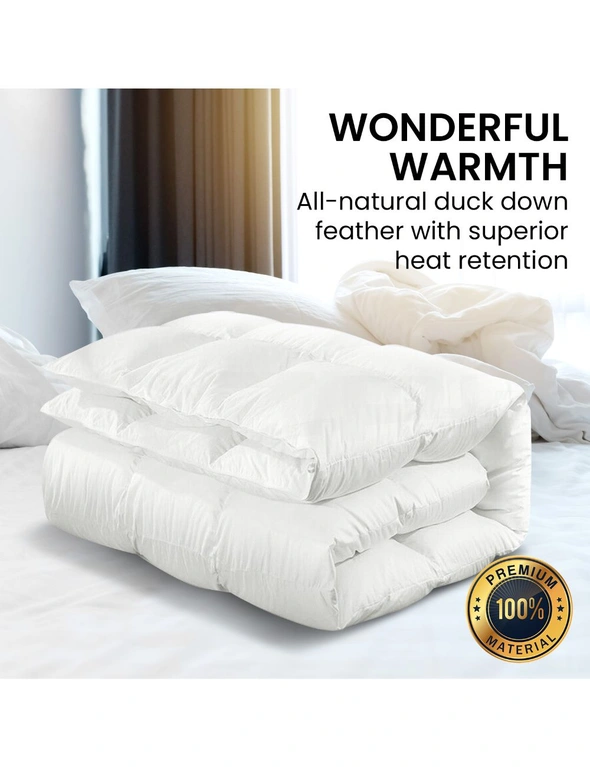 Laura Hill 500GSM Duck Down Feather Quilt Comforter Doona, hi-res image number null