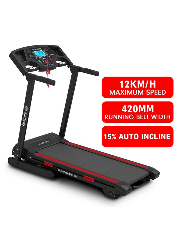 Powertrain K200 Electric Treadmill Folding Home Gym Running  Machine, hi-res image number null