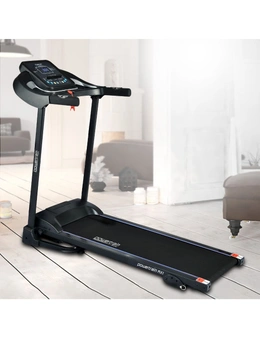 Powertrain MX1 Foldable Home Treadmill for Cardio Jogging Fitness