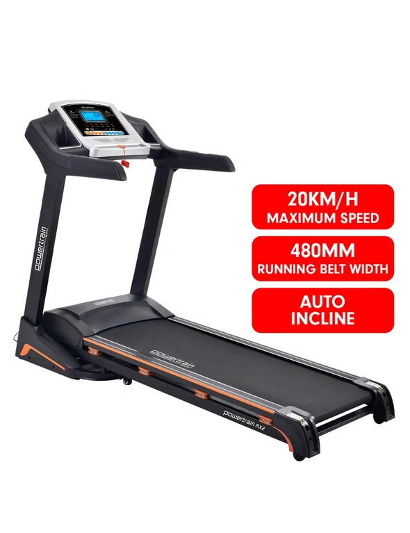 Powertrain MX2 Foldable Home Treadmill Auto Incline Cardio Running, hi-res image number null