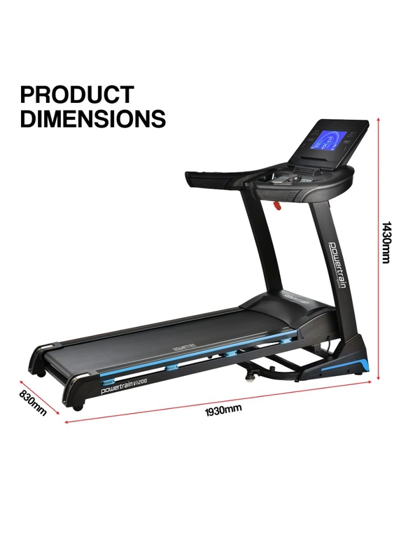 Powertrain V1200 Treadmill with Shock-Absorbing System, hi-res image number null