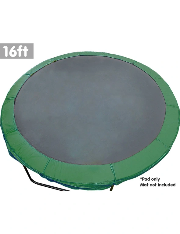 16FT Trampoline Cover,Trampoline Replacement Safety Pad, Waterproof  Trampoline Accessories Safety Spring Cover Round Frame Pad,Green