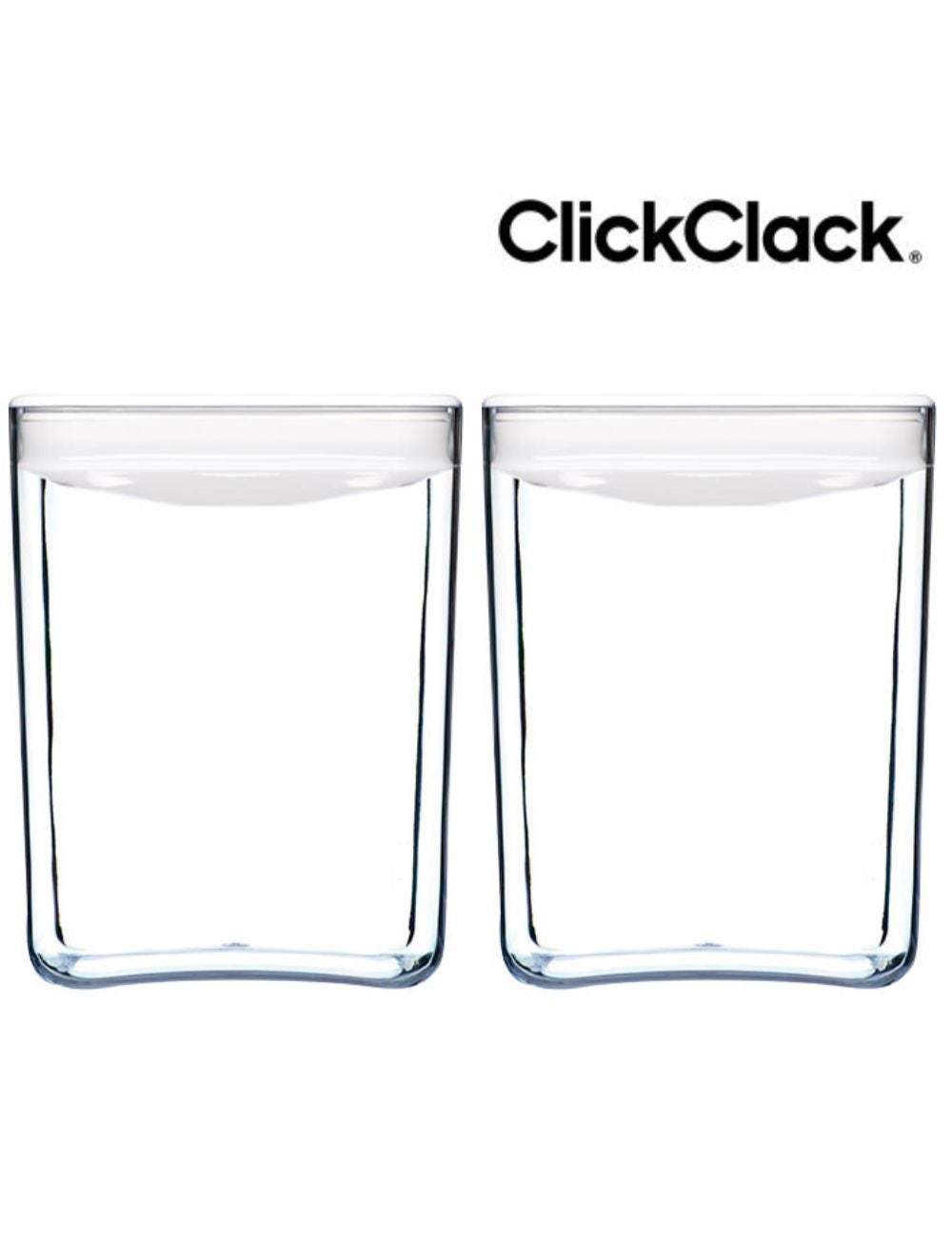 2 X Clickclack 3300Ml Air Tight Pantry Cube Container with Lid