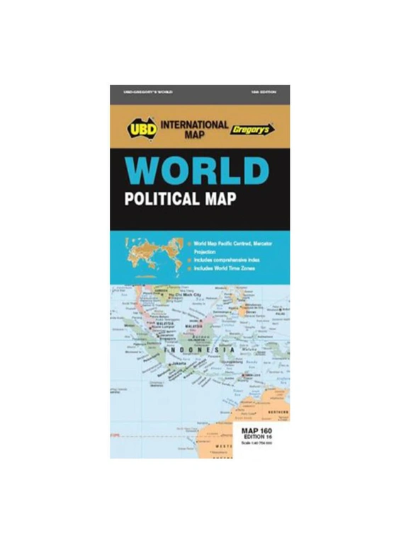 UBD Gregory's World Political Map (16th Edition), hi-res image number null