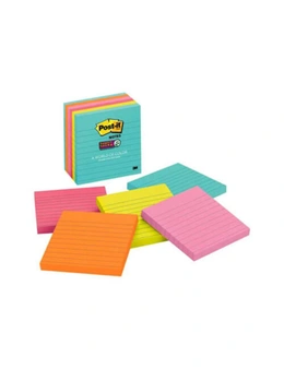 Post-It Lined Super Sticky Notes 6pk - Miami