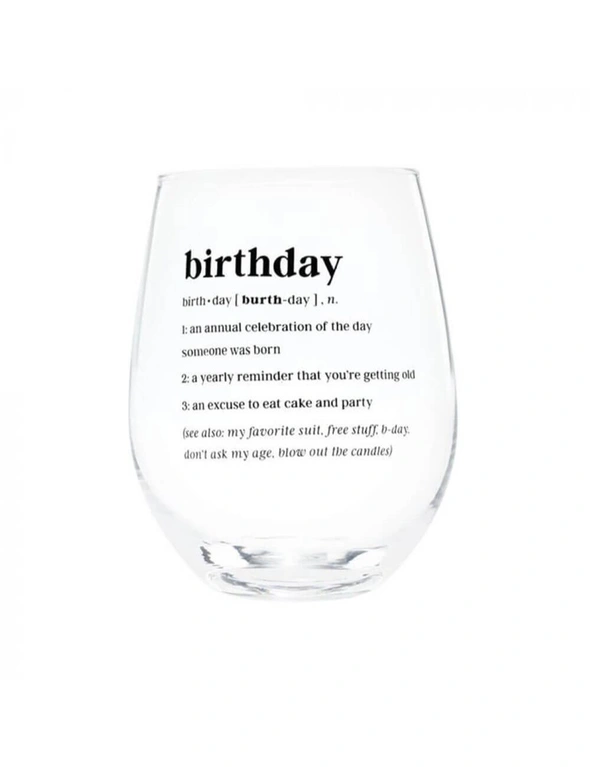 Defined Wine Glass 470mL - Birthday, hi-res image number null