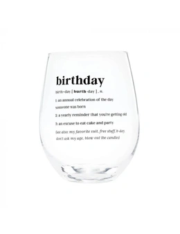Defined Wine Glass 470mL - Birthday
