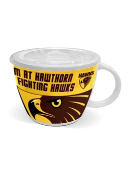 AFL Soup Mug with Lid - Hawthorn Hawks