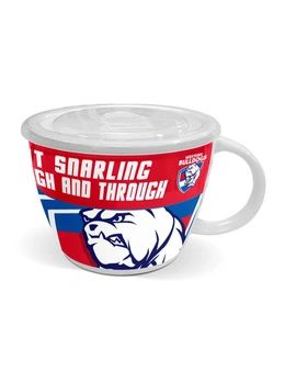 AFL Soup Mug with Lid - Western Bulldog