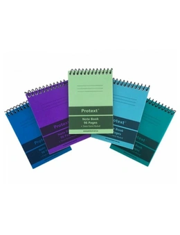 Protext 5 Subject Spiral Notebook 96 Pages Pocket (Assorted)