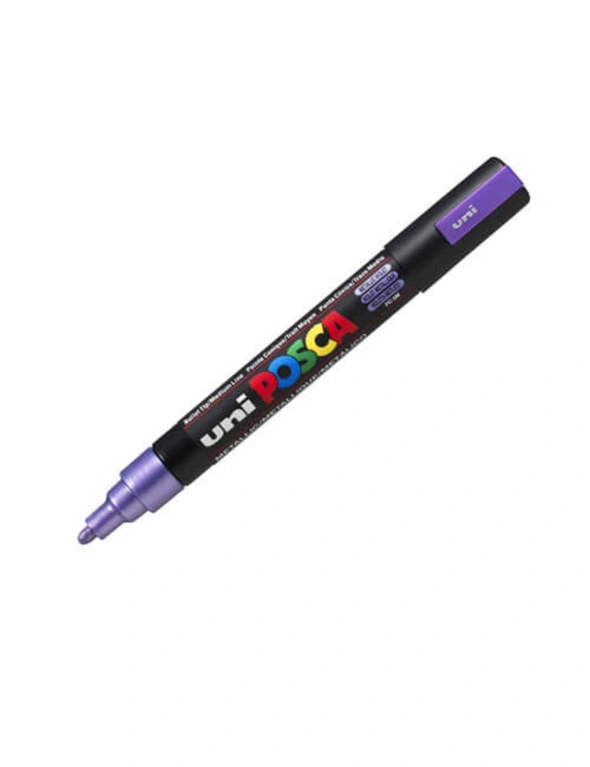 Uni POSCA PC-5M Acrylic Paint Marker Medium Bullet 2.5mm Metallic Violet
