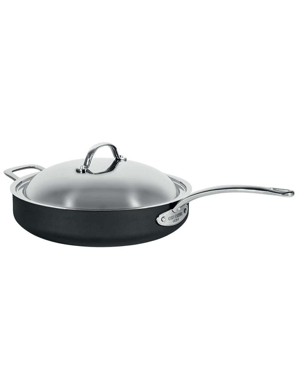 Chasseur Hard Ano Saute Pan w Lid and Helper Handle 30cm Rockmans