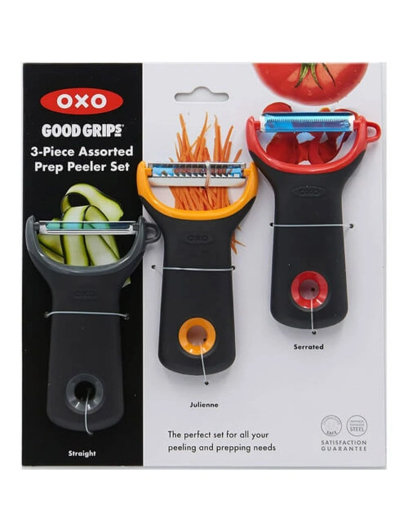 OXO Good Grips 3 Piece Assorted Prep Peeler Set Dishwasher safe -Stainless  Steel