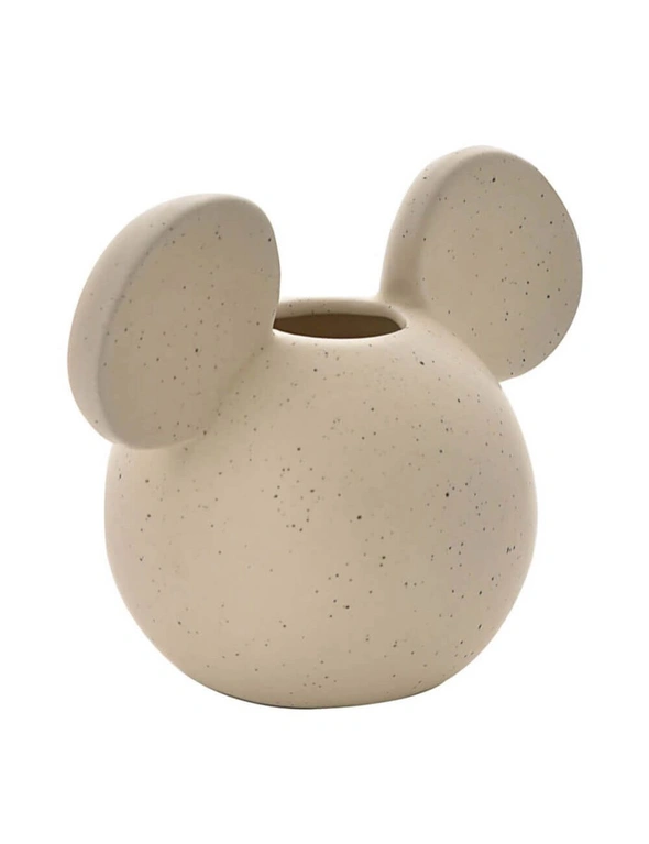Disney Mickey Head Shaped Natural Speckle Vase, hi-res image number null
