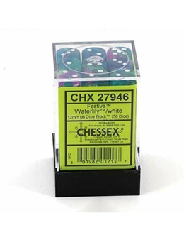 Festive Chessex 12mm D6 Dice Block - White