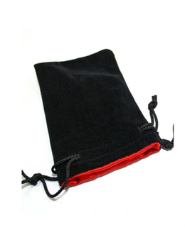 Koplow Large Velvet Dice Bag (Black) - w/ Red Lining